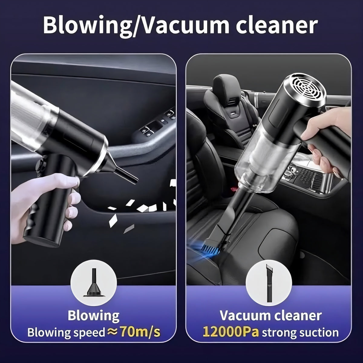 Mini Vac Pro | Portable 3-in-1 Cordless Vacuum Cleaner